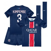 Camisa de Futebol Paris Saint-Germain Presnel Kimpembe #3 Equipamento Principal Infantil 2024-25 Manga Curta (+ Calças curtas)